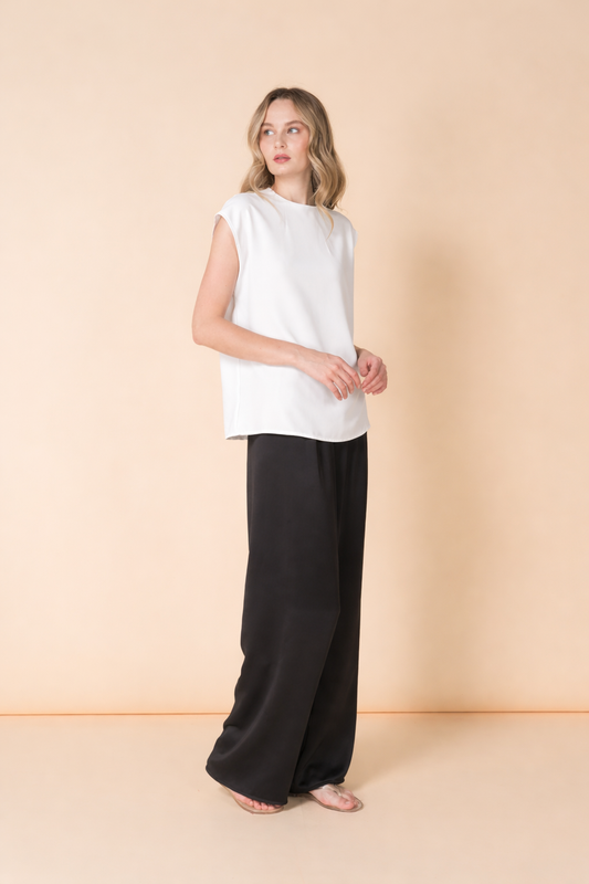 Ellis Crepe Zipped Top