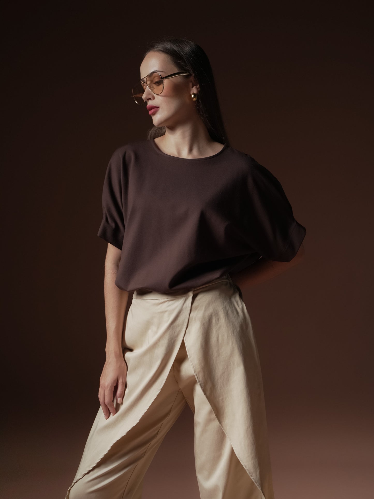 Vanjie Pleated Sleeve Top