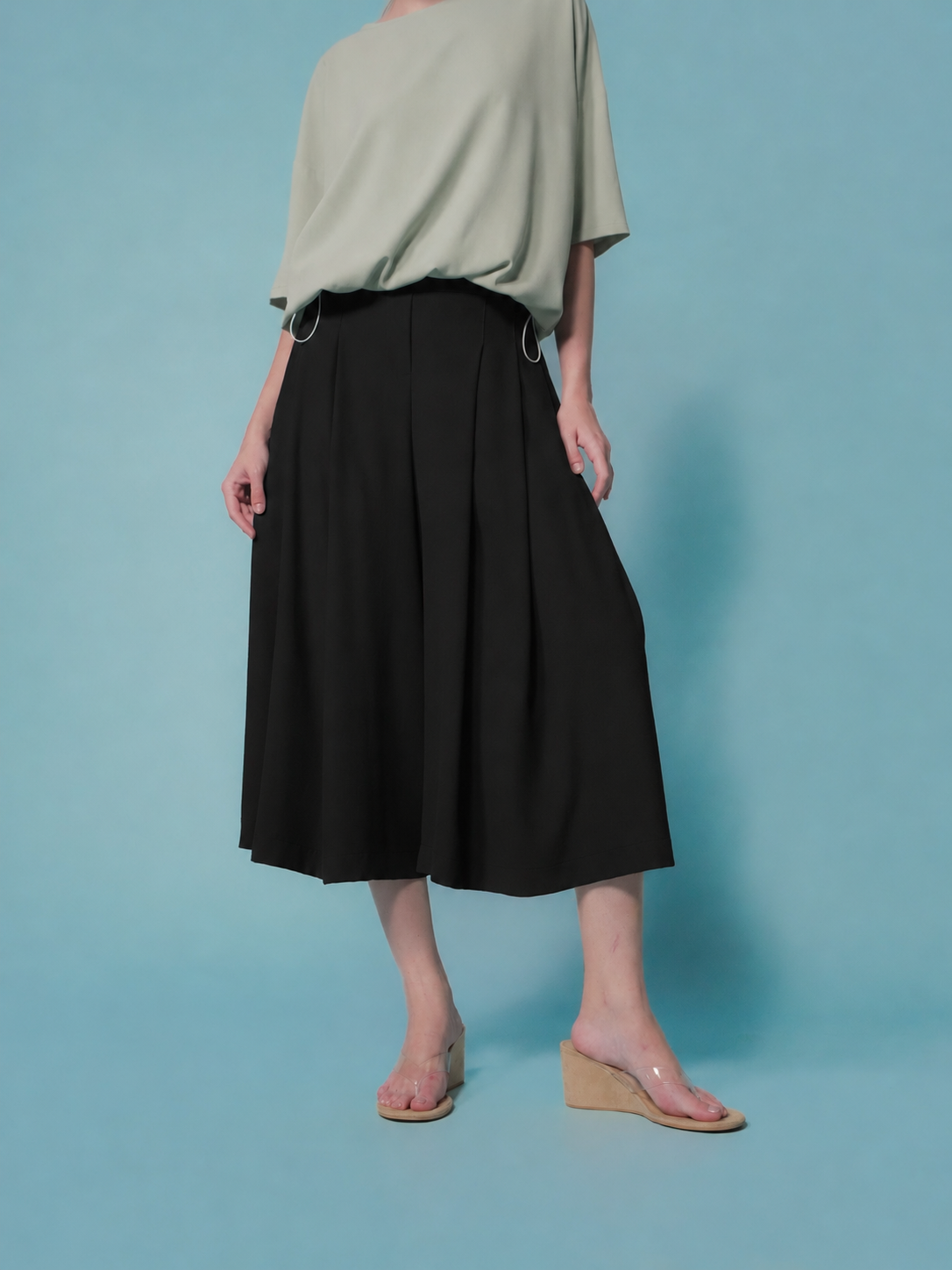 Lino Pleated Culottes