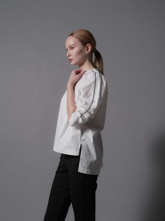 Leila Striped Rib Combi Top