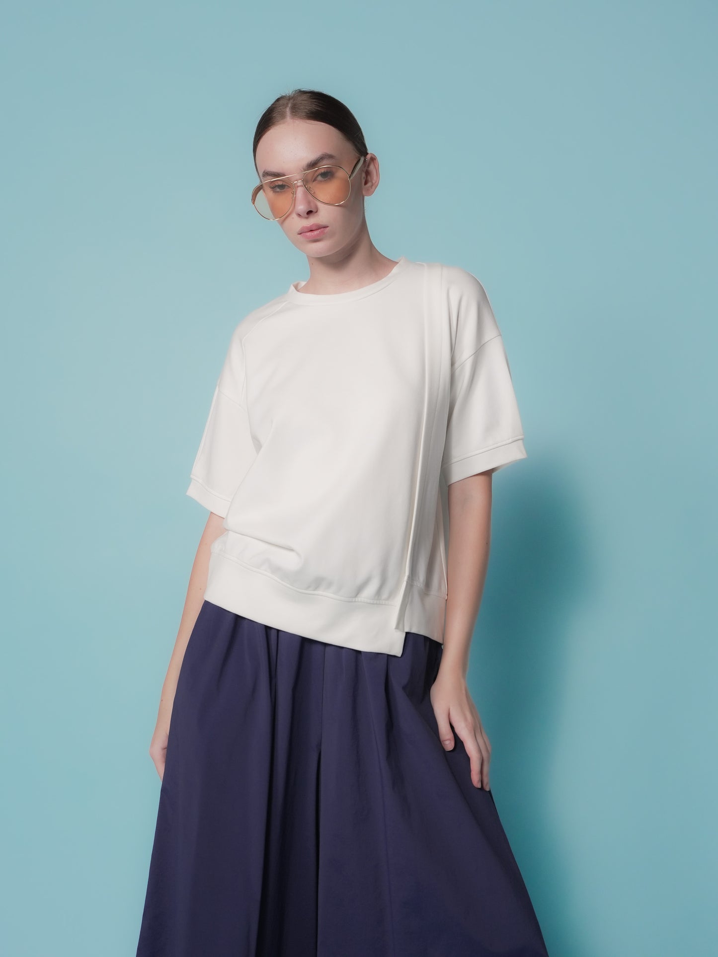 Greta Pleated Sleeves Top
