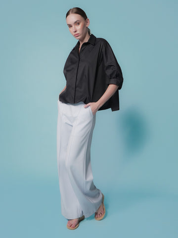 Glaiza Semi Crop Loose Polo
