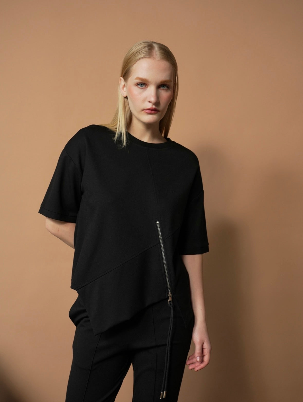 Lorena Slanted Zip Top