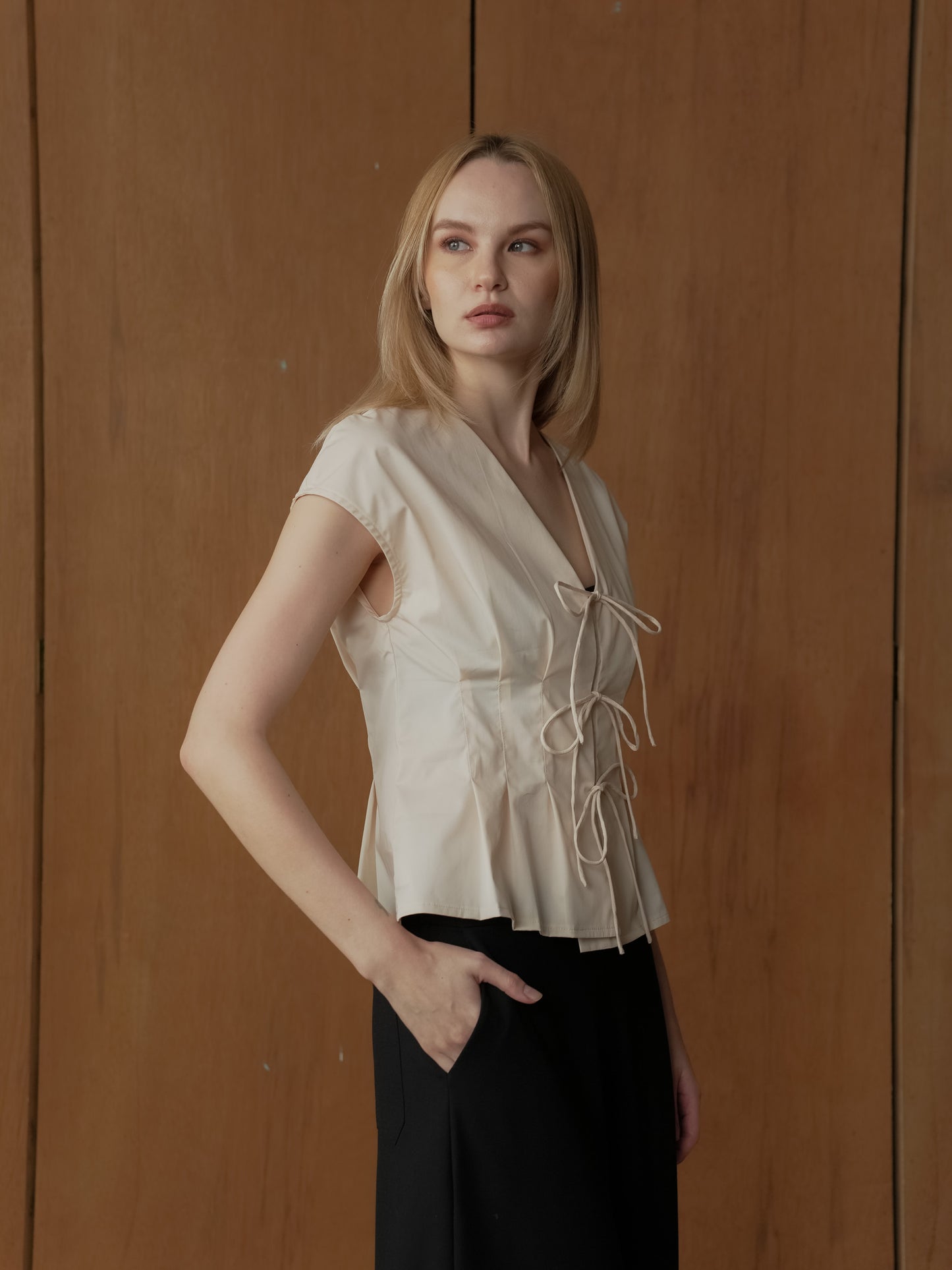 Gelli Pleated Tie Top