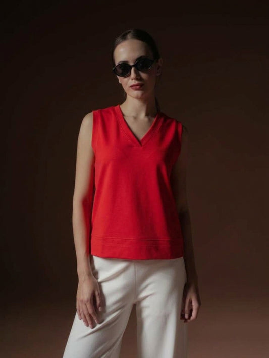Daniela V-neck Sleeveless Top