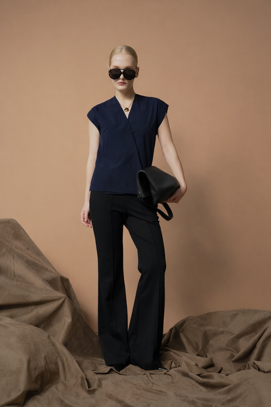 Jaded Overlap Vest Top