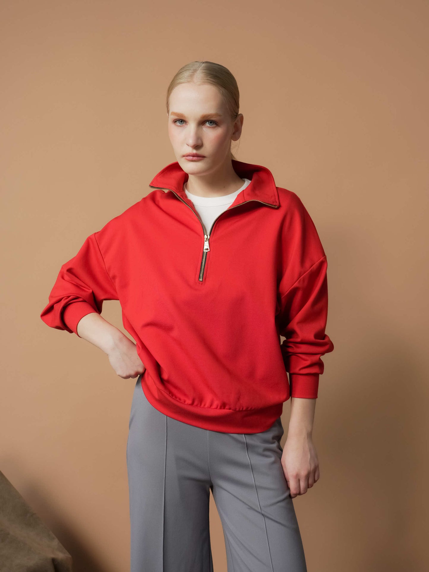 Abby Long Sleeve Zip Top