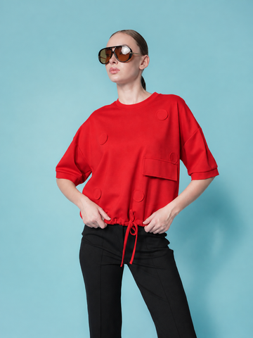 Pola Polka Detail Top