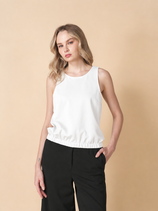 Isis Sleeveless Gartered Hem Top