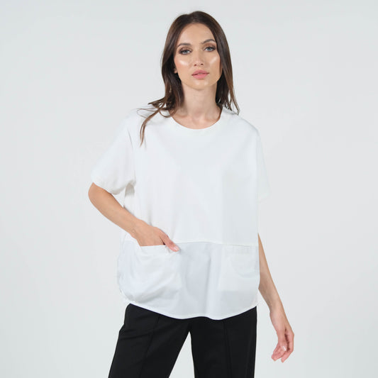 Shirley Contrast Fabric Top