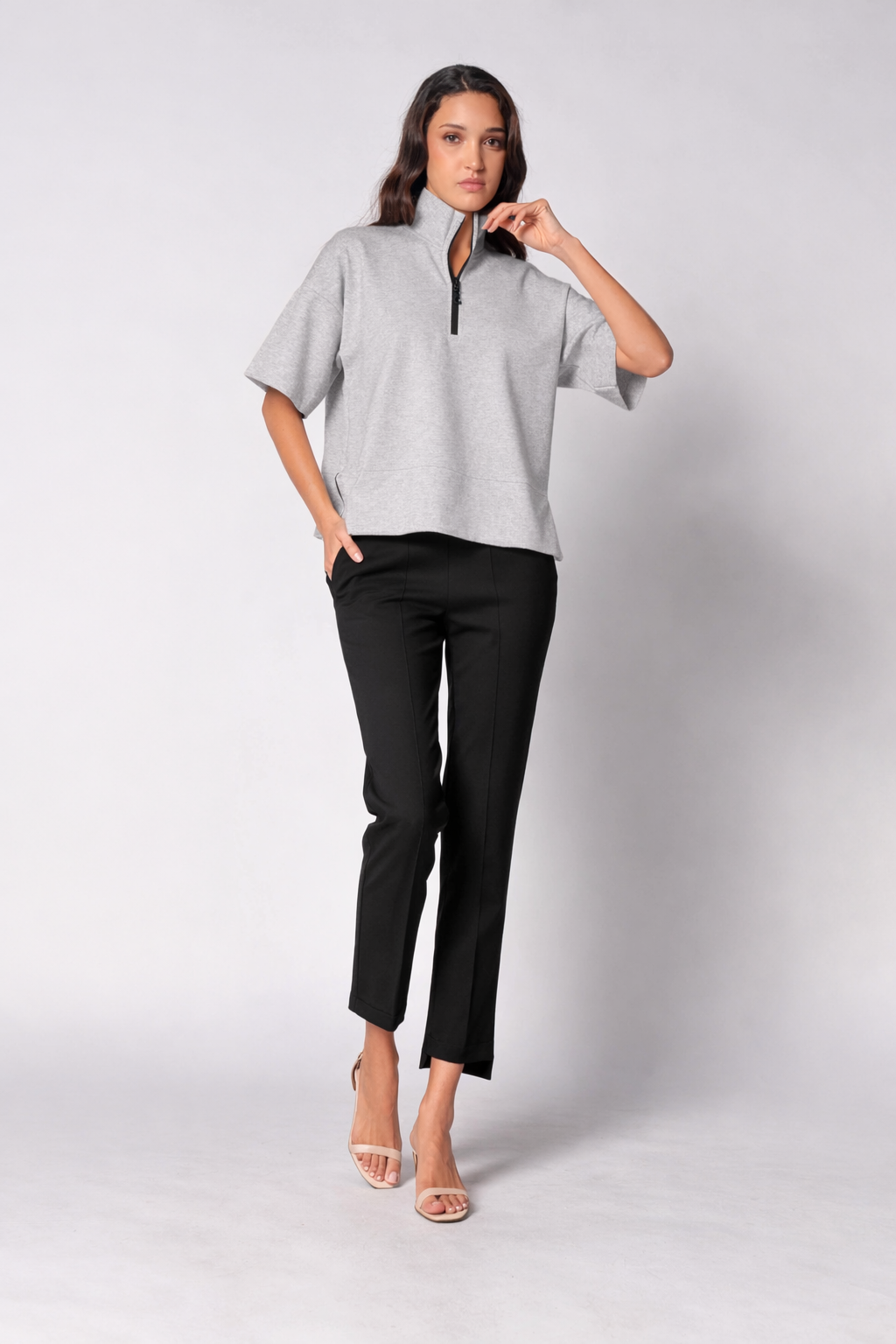 Marina Front Zip Top