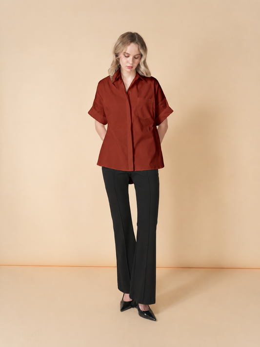 Mori Overlap Polo Top