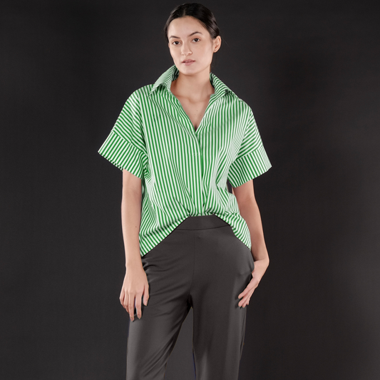 Odette Short Sleeve Striped Top