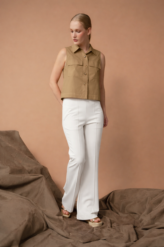 Robina Collared Sleeveless Top