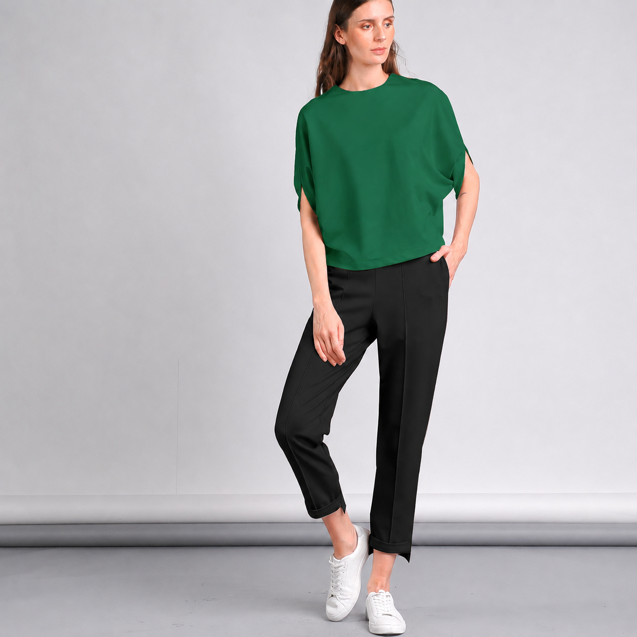 Sydney Back Button Detail Top