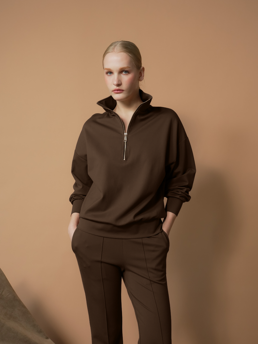 Abby Long Sleeve Zip Top