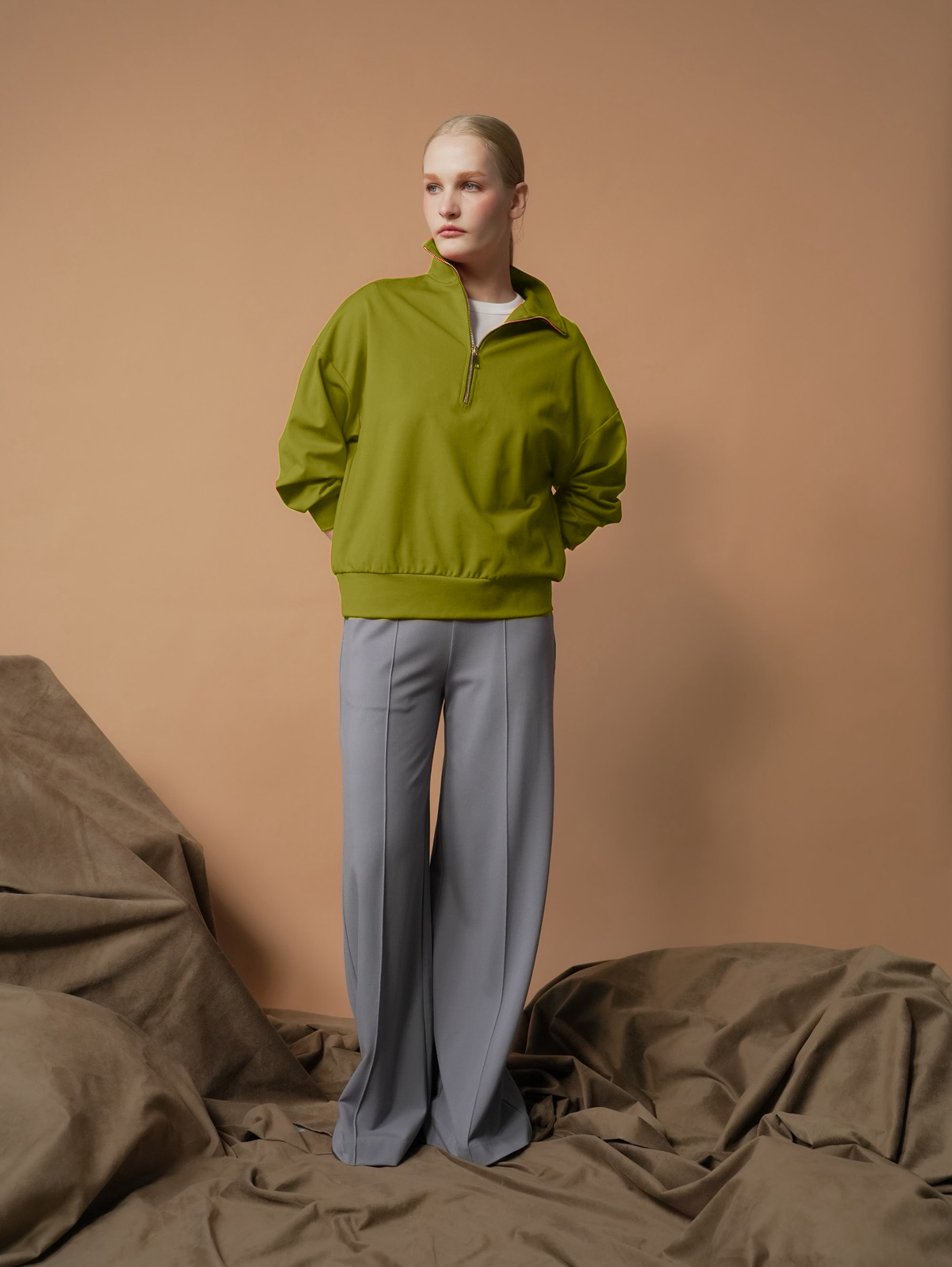 Abby Long Sleeve Zip Top