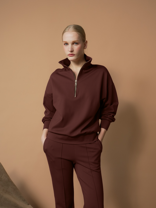 Abby Long Sleeve Zip Top