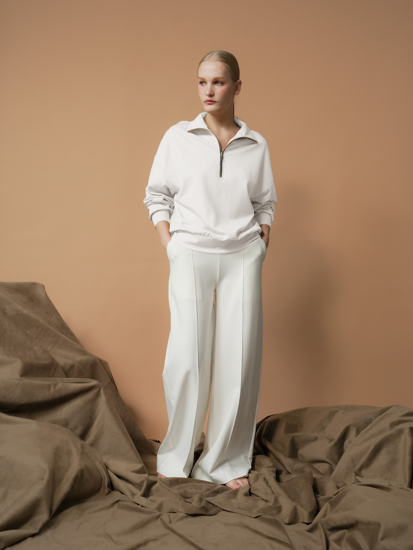 Abby Long Sleeve Zip Top
