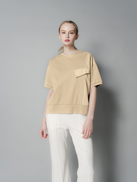 Aliyah Contrast Stitch Combi Top