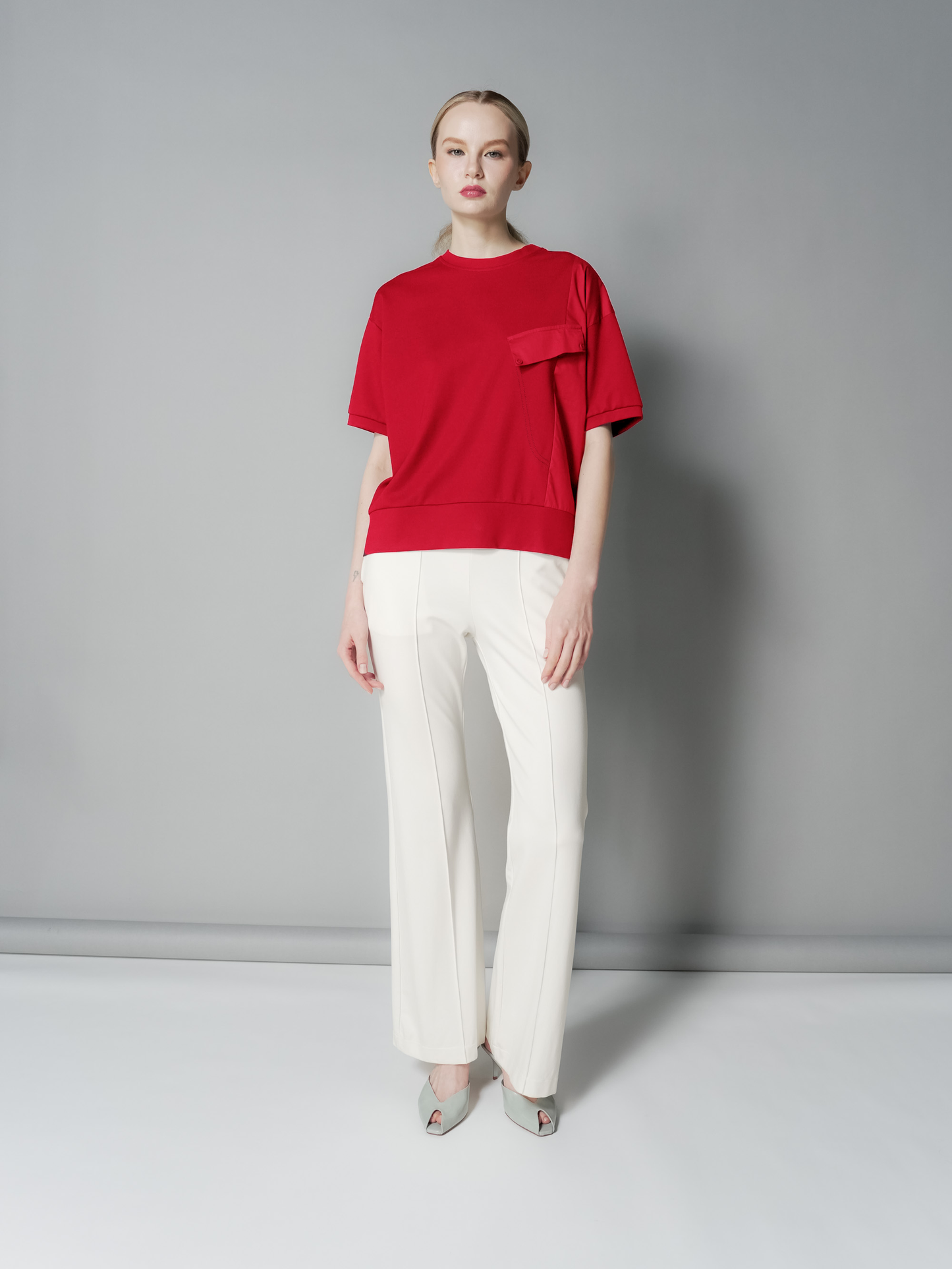 Aliyah Contrast Stitch Combi Top