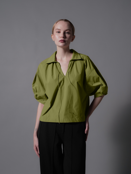 Anessa Tie Puff Sleeve Top