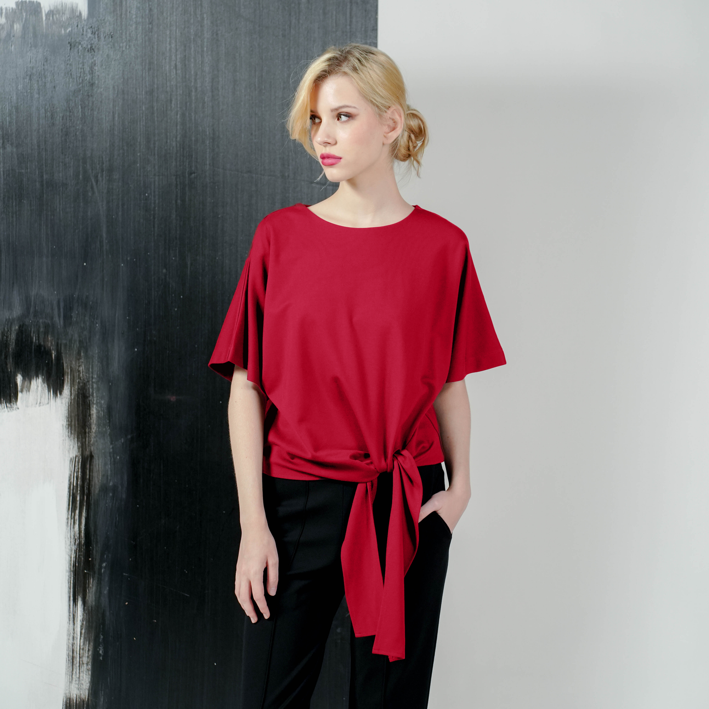 Angelina Ribbon Hem Top