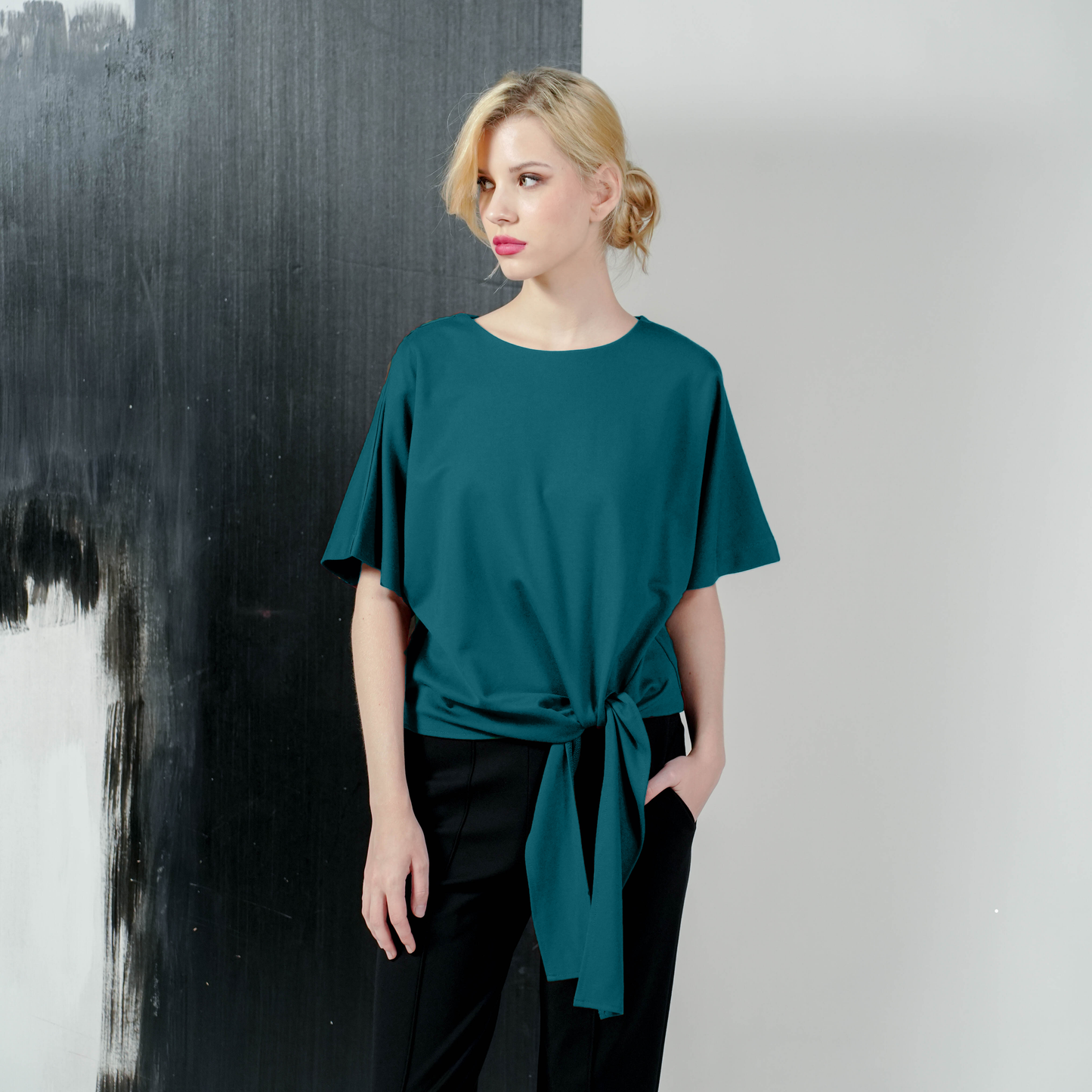 Angelina Ribbon Hem Top