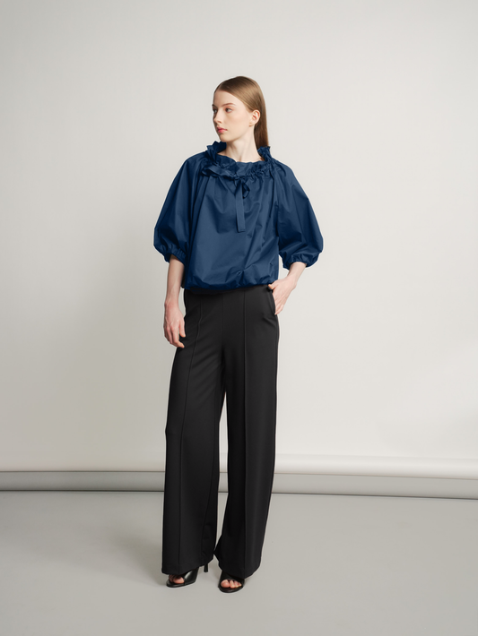 Apple Gather Neck Tie Top