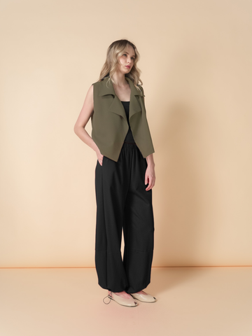 Asunta Crepe Flowy Vest Top