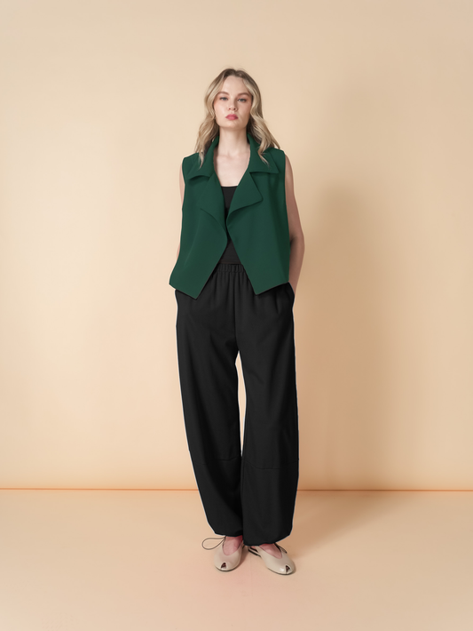 Asunta Crepe Flowy Vest Top