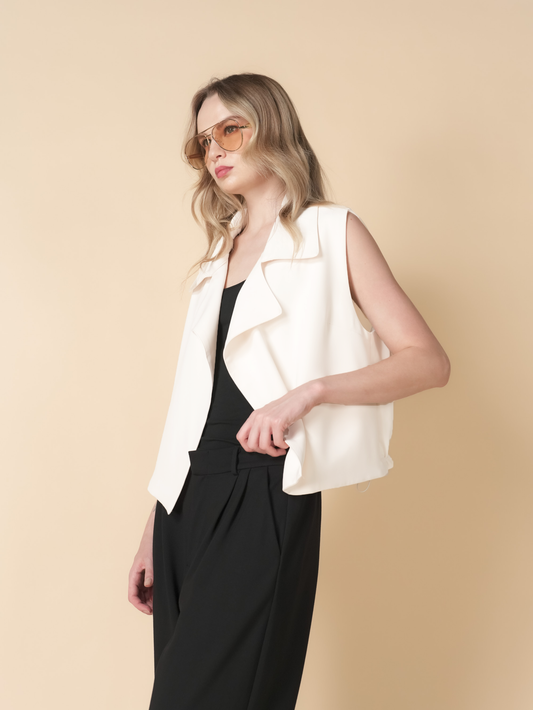 Asunta Crepe Flowy Vest Top
