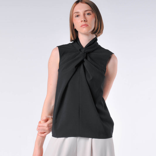 Marion Twist Detail Crepe Top