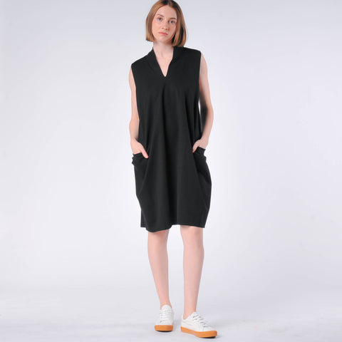 Eliana Sleeveless Shift Dress with Drop Pocket