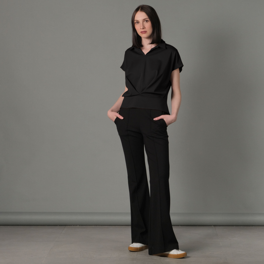 Aya Front Pleat Top