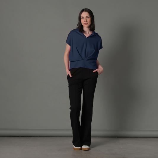 Aya Front Pleat Top