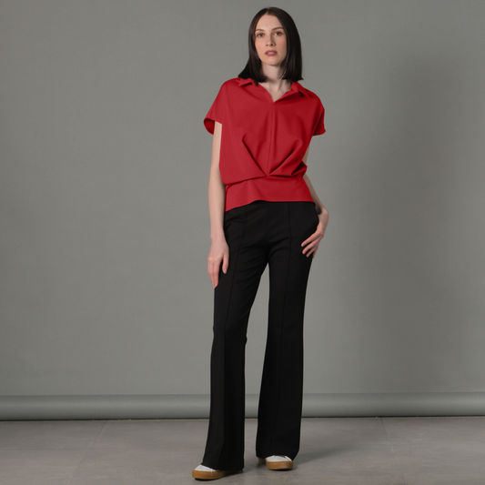 Aya Front Pleat Top