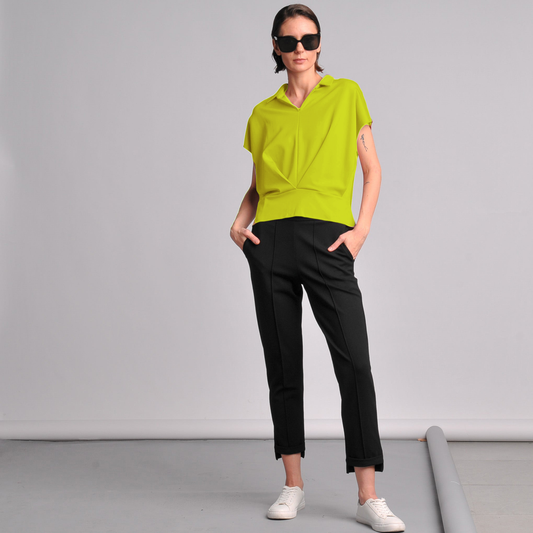 Aya Front Pleat Top