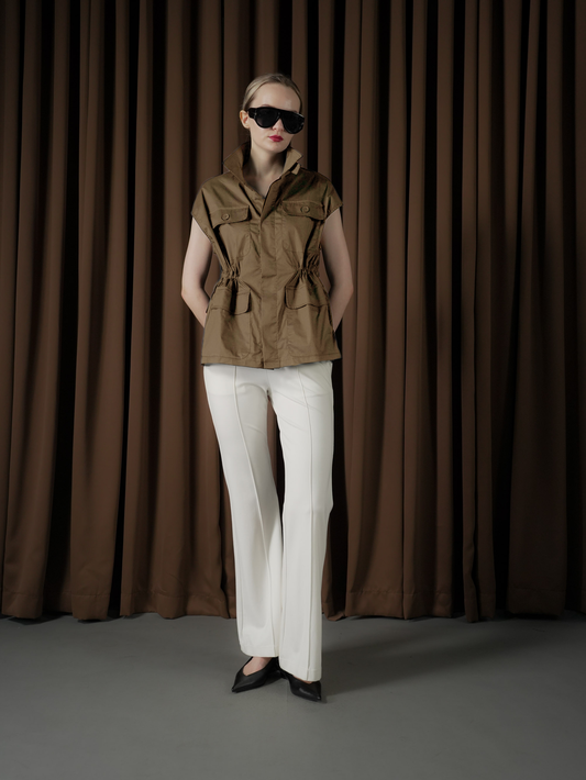 Barbara Cargo Hi-neck Vest Top