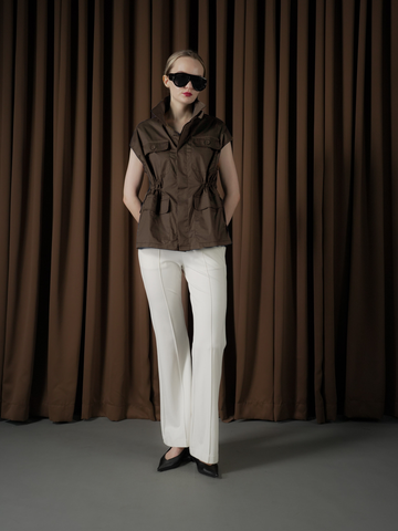 Barbara Cargo Hi-neck Vest Top