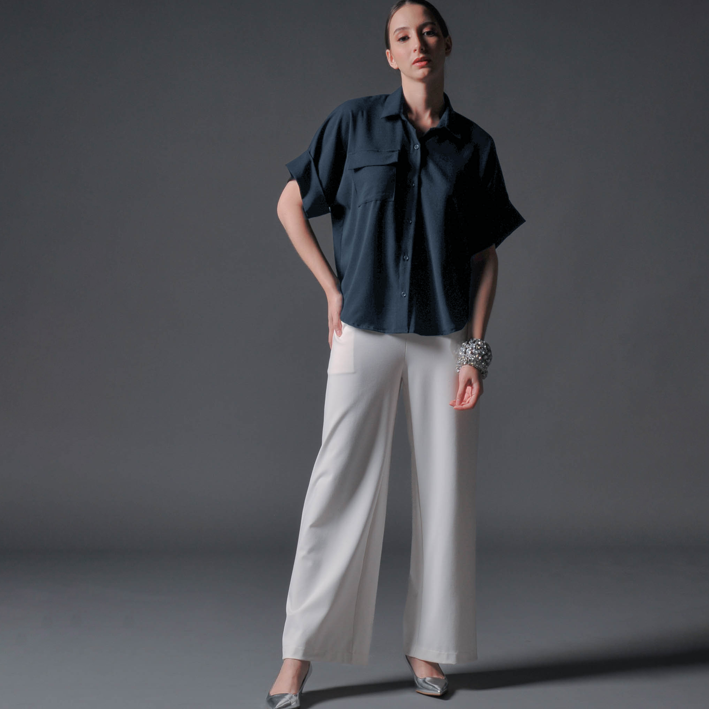 Benjie Loose Button Down Top