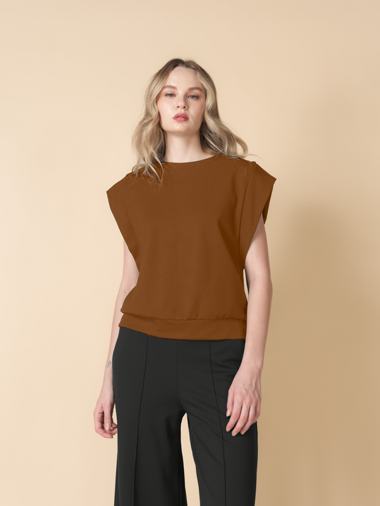Candace Extended Sleeve Zipped Top