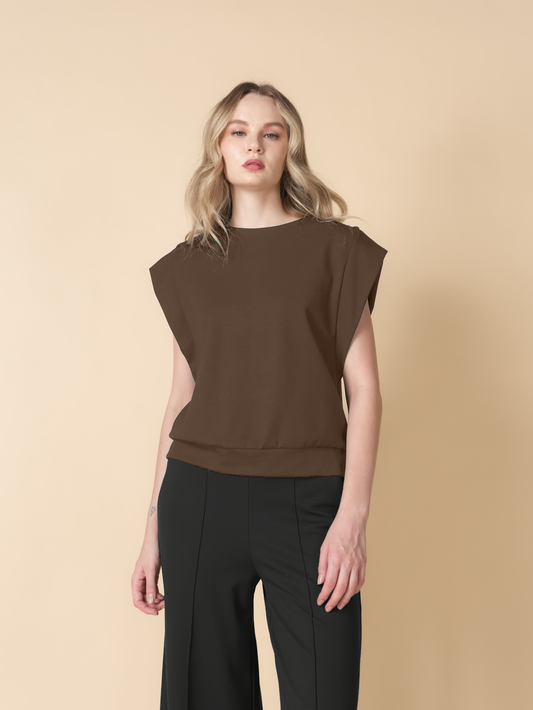 Candace Extended Sleeve Zipped Top
