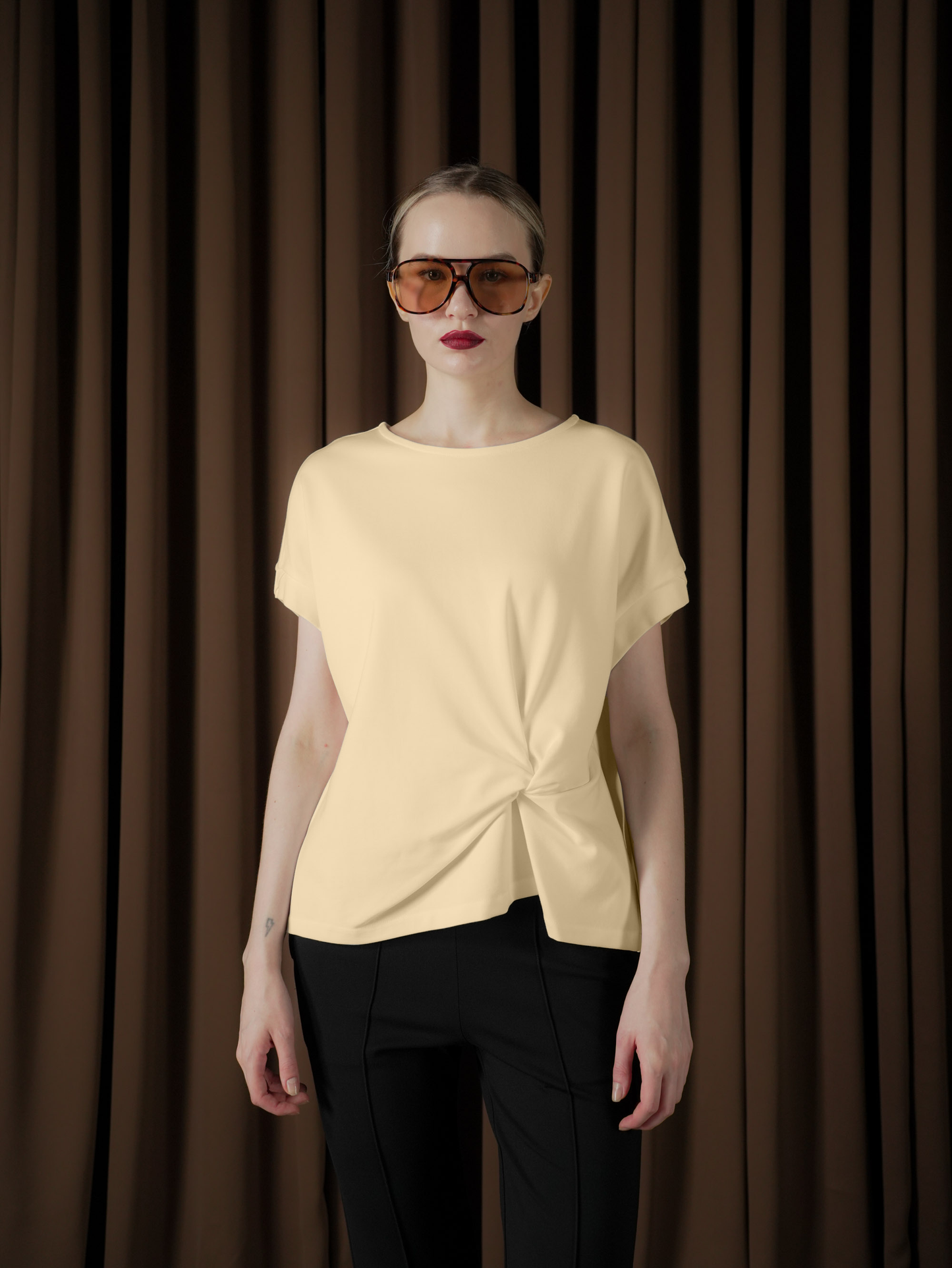 Canola Twist Detail Top