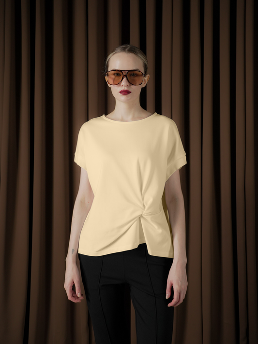 Canola Twist Detail Top