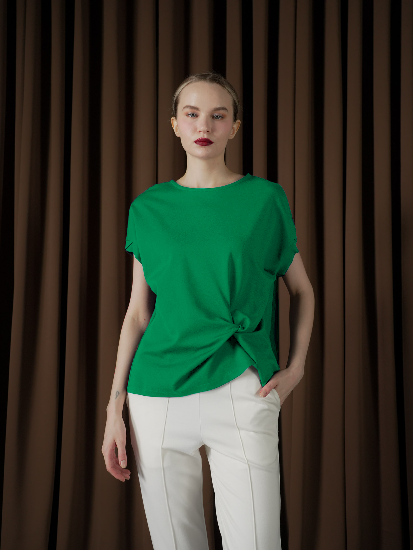 Canola Twist Detail Top