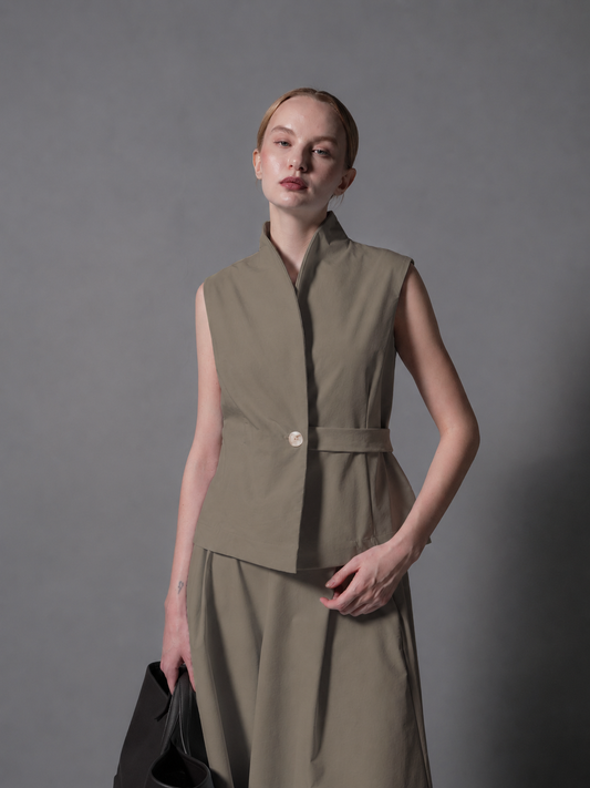 Carat One Side Belted Vest