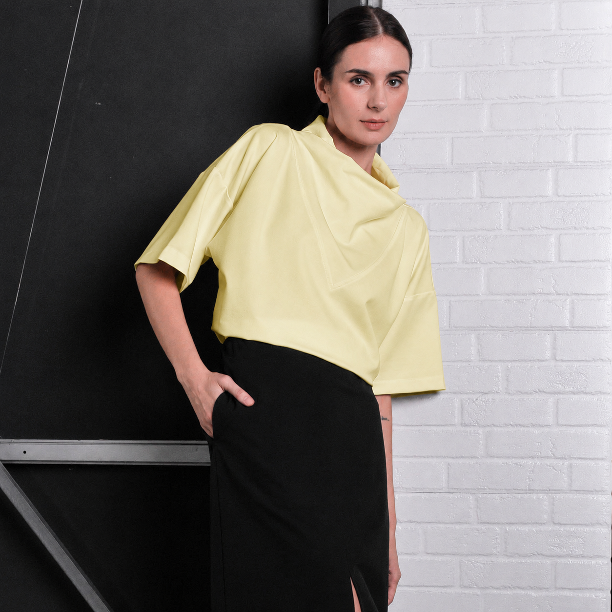 Carolyn Soft High-Collar Top (Special Price)