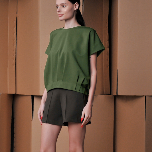 Charl Tucked Hem Top