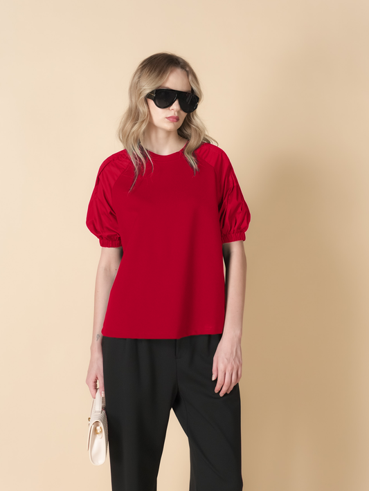 Cherie Pleated Sleeve Top